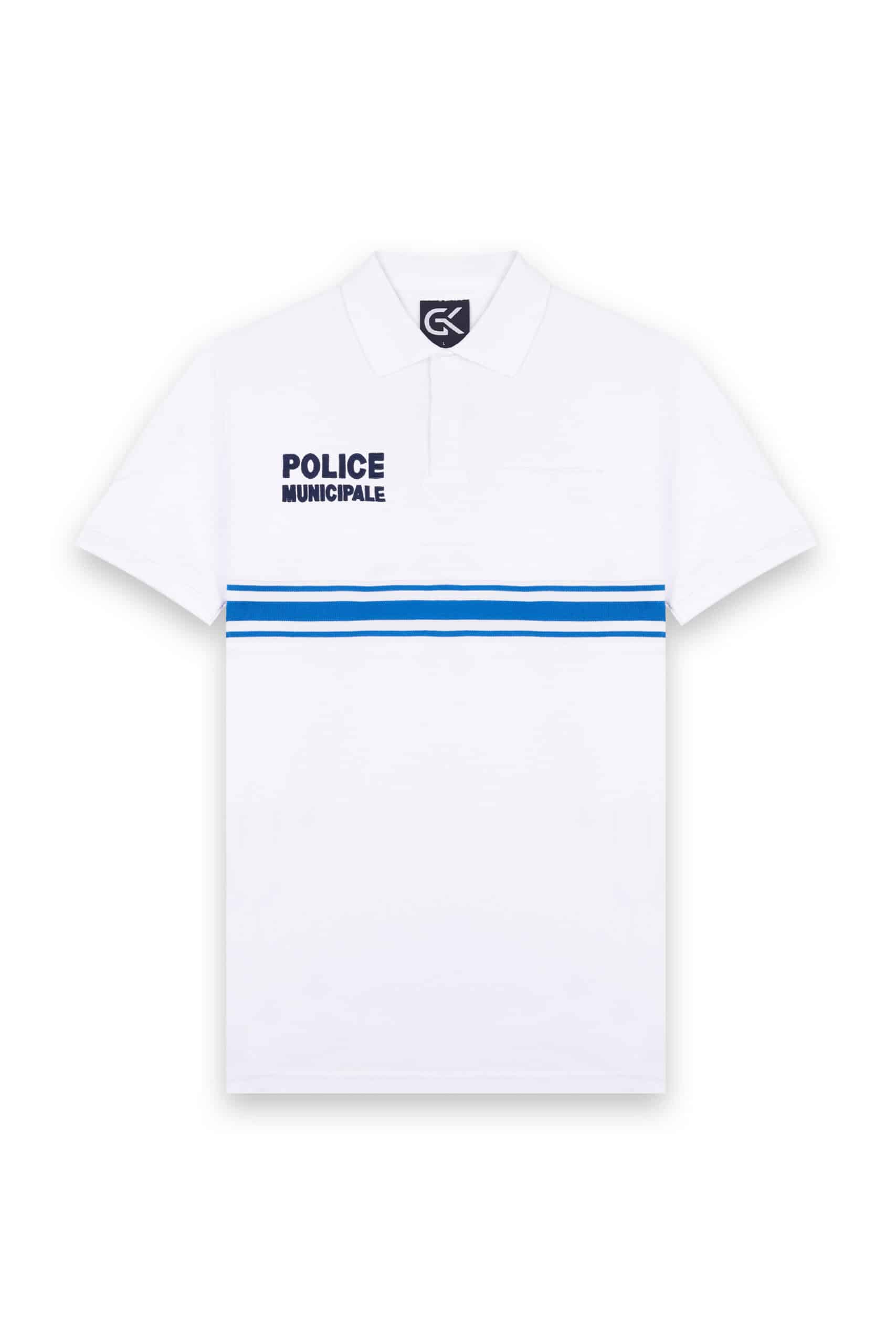 Polo Blanc Manches Courtes Boutonné