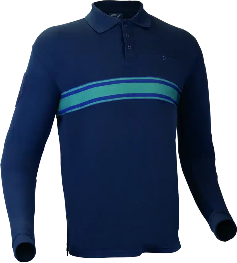 Polo Manches Longues Bandes Vertes